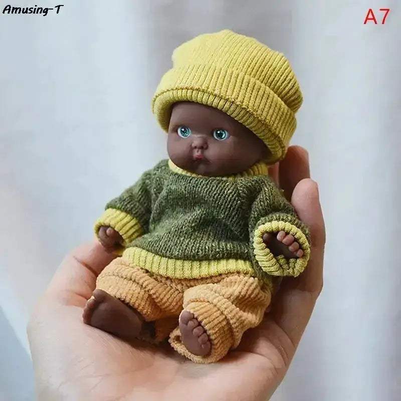 Mini Silicone Reborn Dolls 12cm Realistic Baby Doll Toy - Image 6