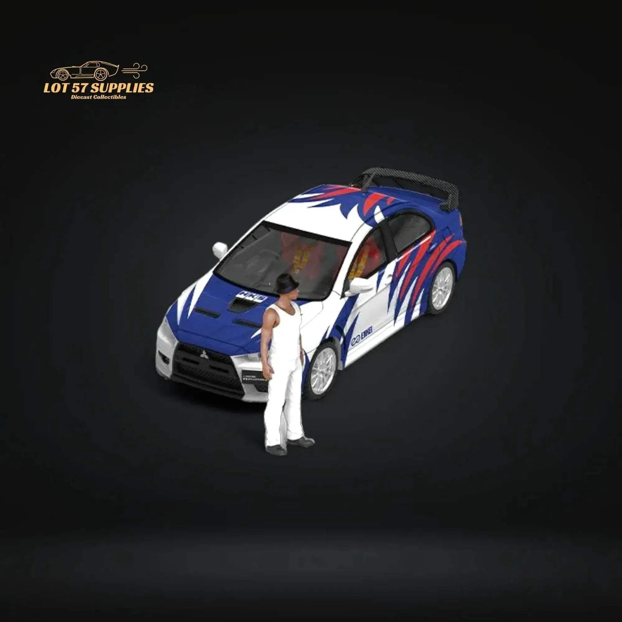 Mini Station Mitsubishi Lancer EVO X Need for Speed Black List #9 Livery Figure Version 1:64 - Image 3