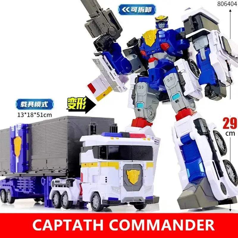Mini Force Transformation Robot Head Badge Figure Marine Cop - Image 25