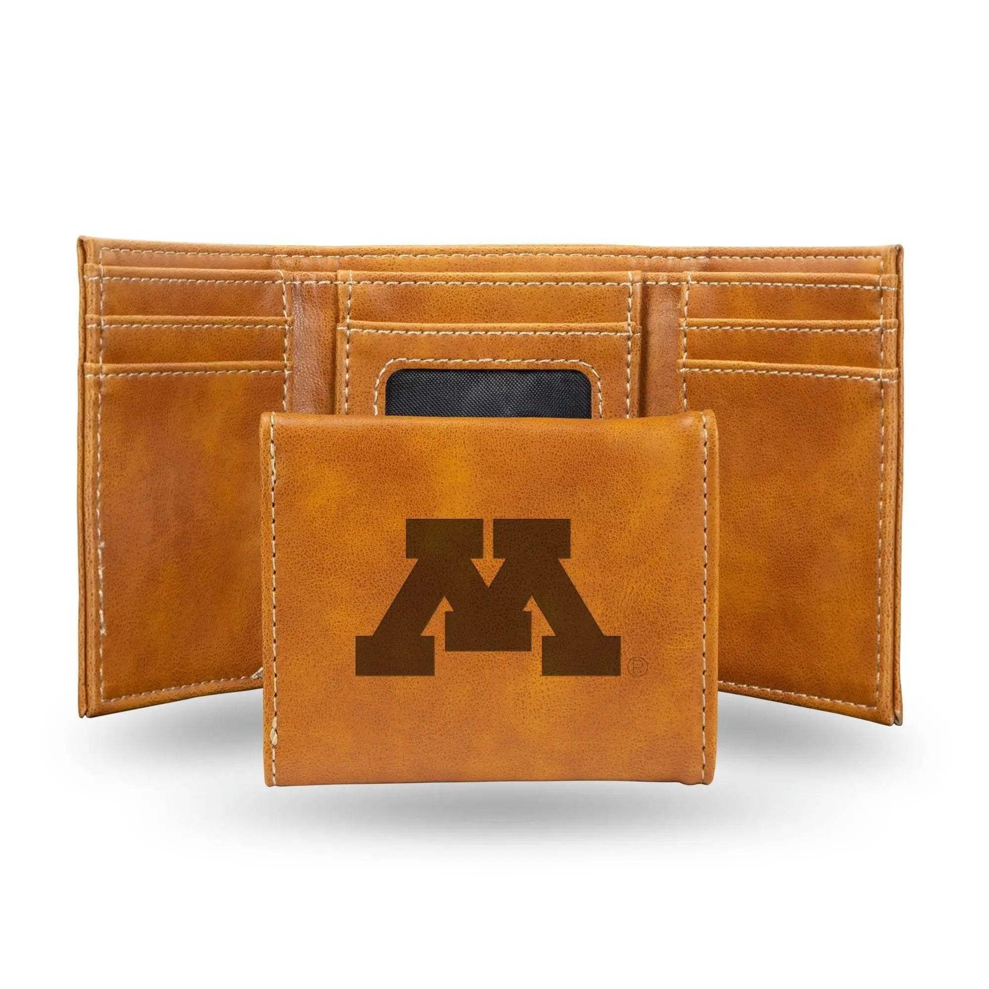 Minnesota Golden Gophers Trifold Wallet Laser Engraved