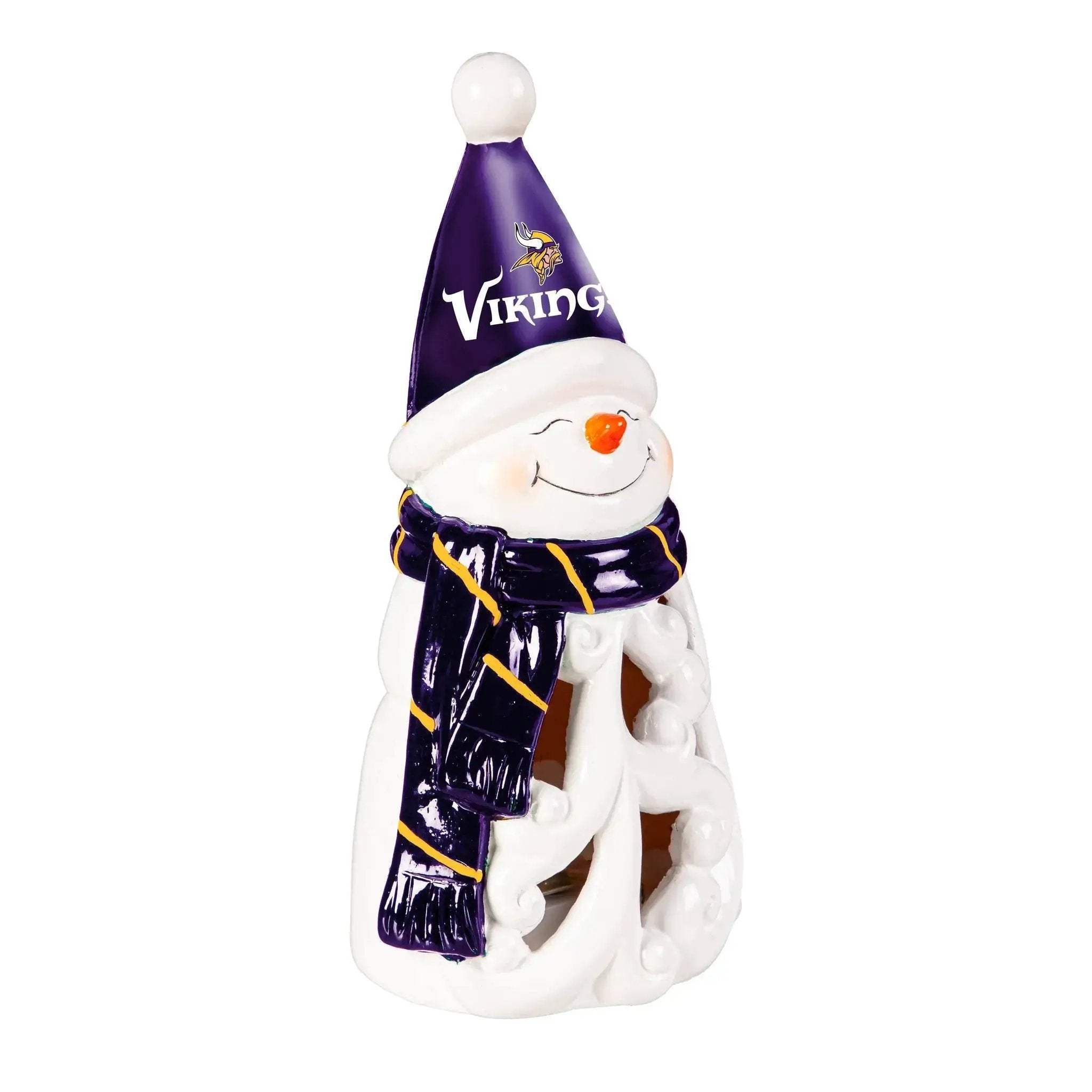 Minnesota Vikings 8 Inch Led Snowman Statue Decor Outdoor