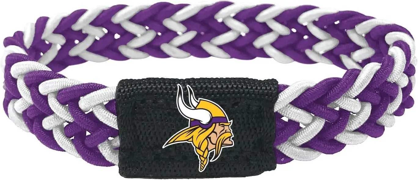 Minnesota Vikings Bracelet Braided Purple And White