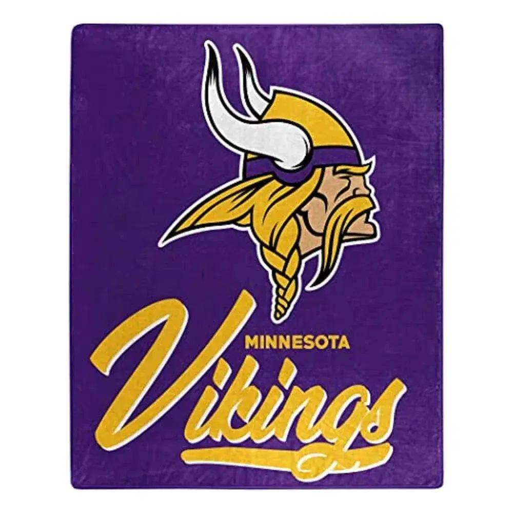 Minnesota Vikings Raschel Signature Design Blanket 50x60