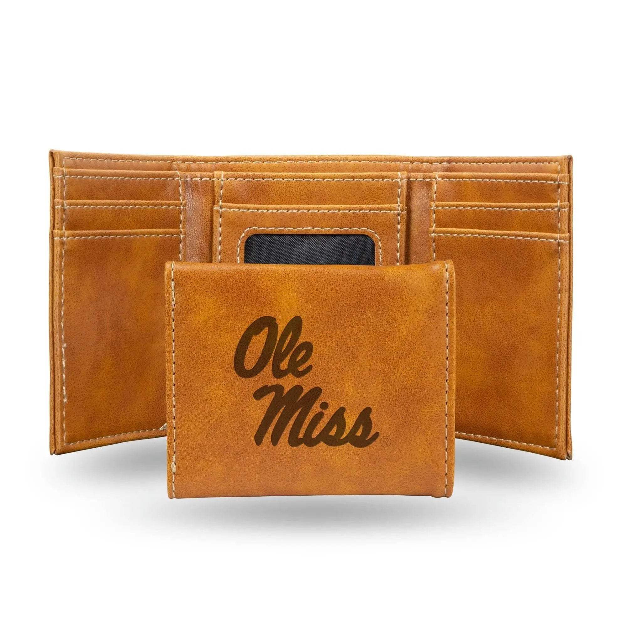 Mississippi Rebels Trifold Wallet Laser Engraved Gift