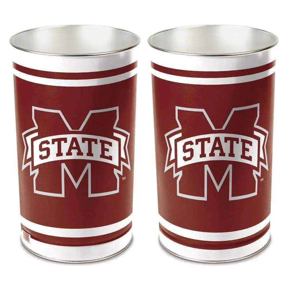 Mississippi State Bulldogs 15 Inch Metal Wastebasket