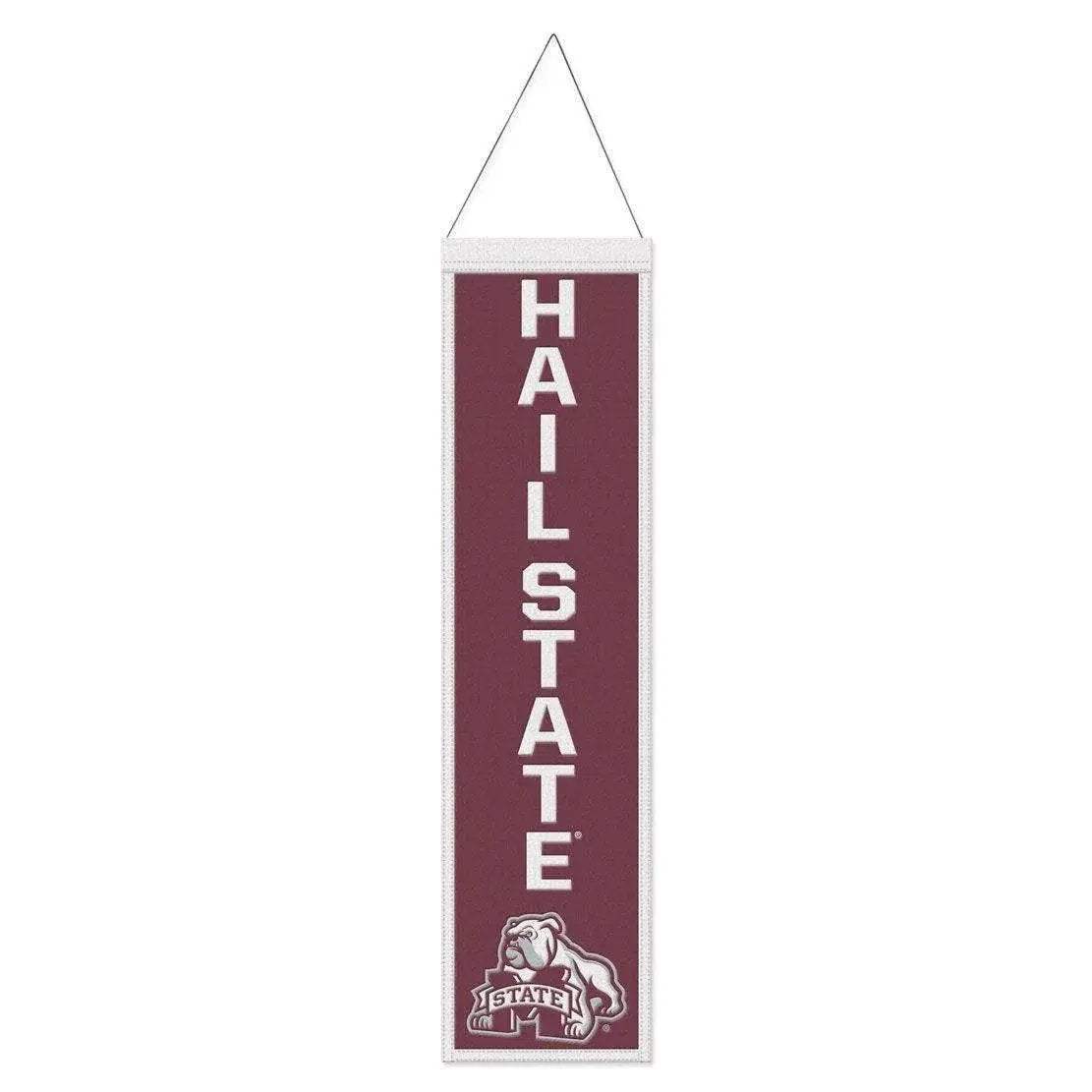 Mississippi State Bulldogs Wool Banner 8x32 Heritage Slogan