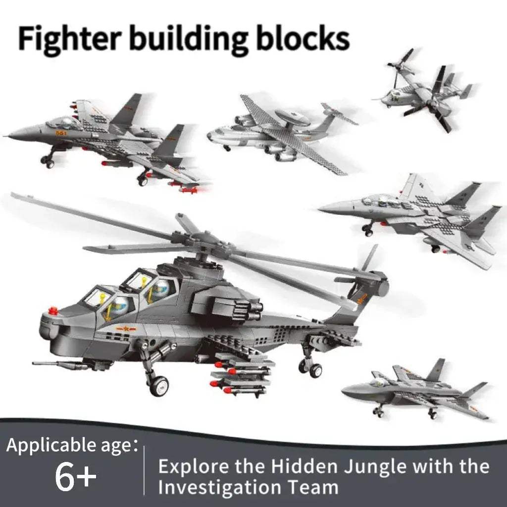 MOC Air Force Building Blocks Aircraft Set For Creative Play Kids - Image 3