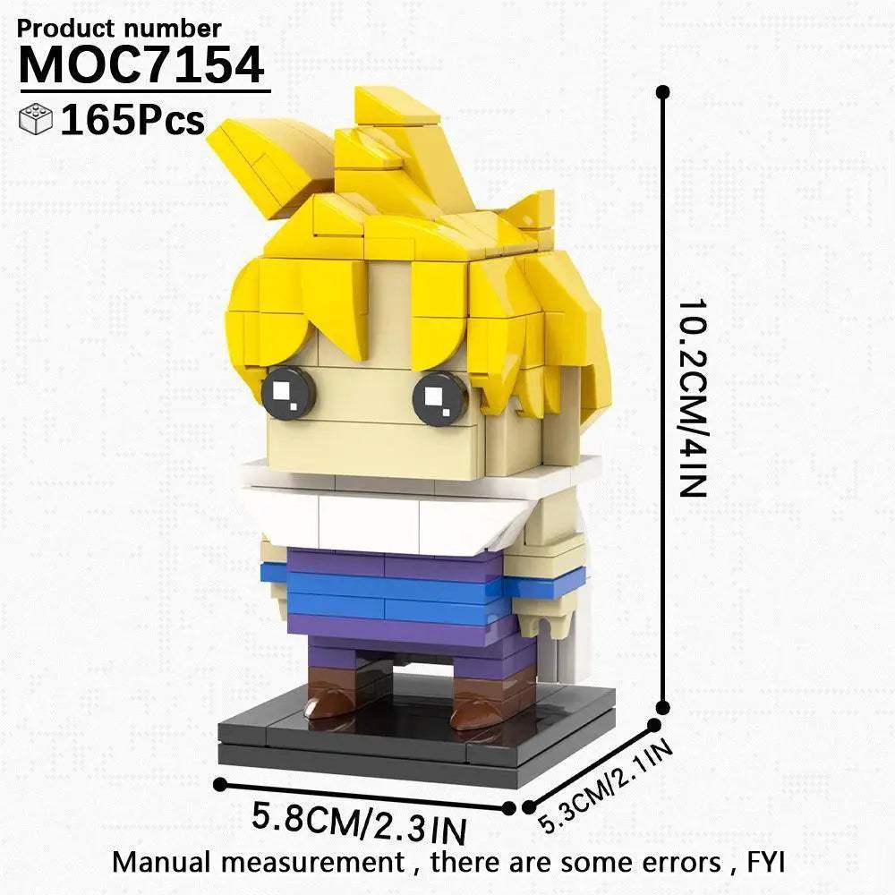 MOC Anime BrickHeadz Dragon Diorama Building Blocks Kit Educational - Image 25