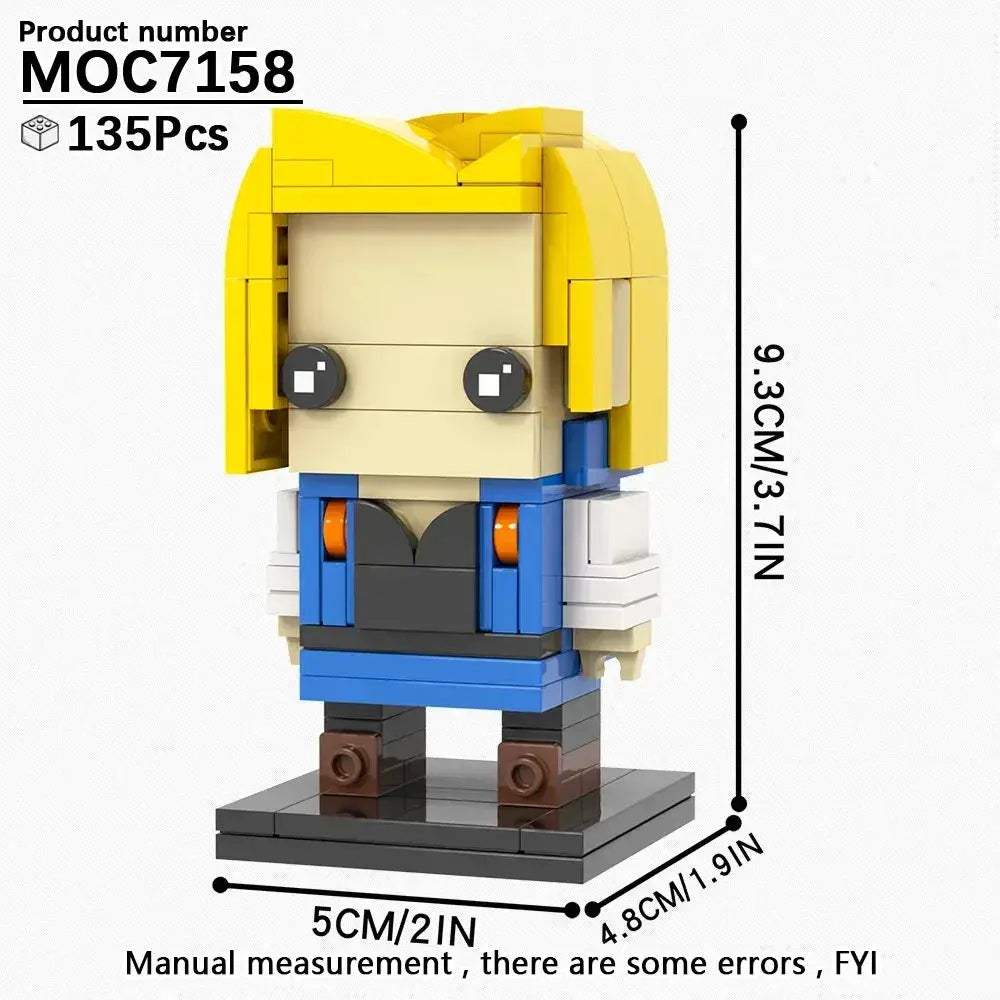 MOC Anime BrickHeadz Dragon Diorama Building Blocks Kit Educational - Image 6