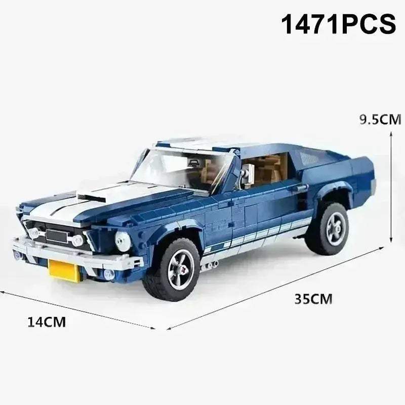 MOC Blue White MOC Car Model Building Blocks For Home Decor - Image 6