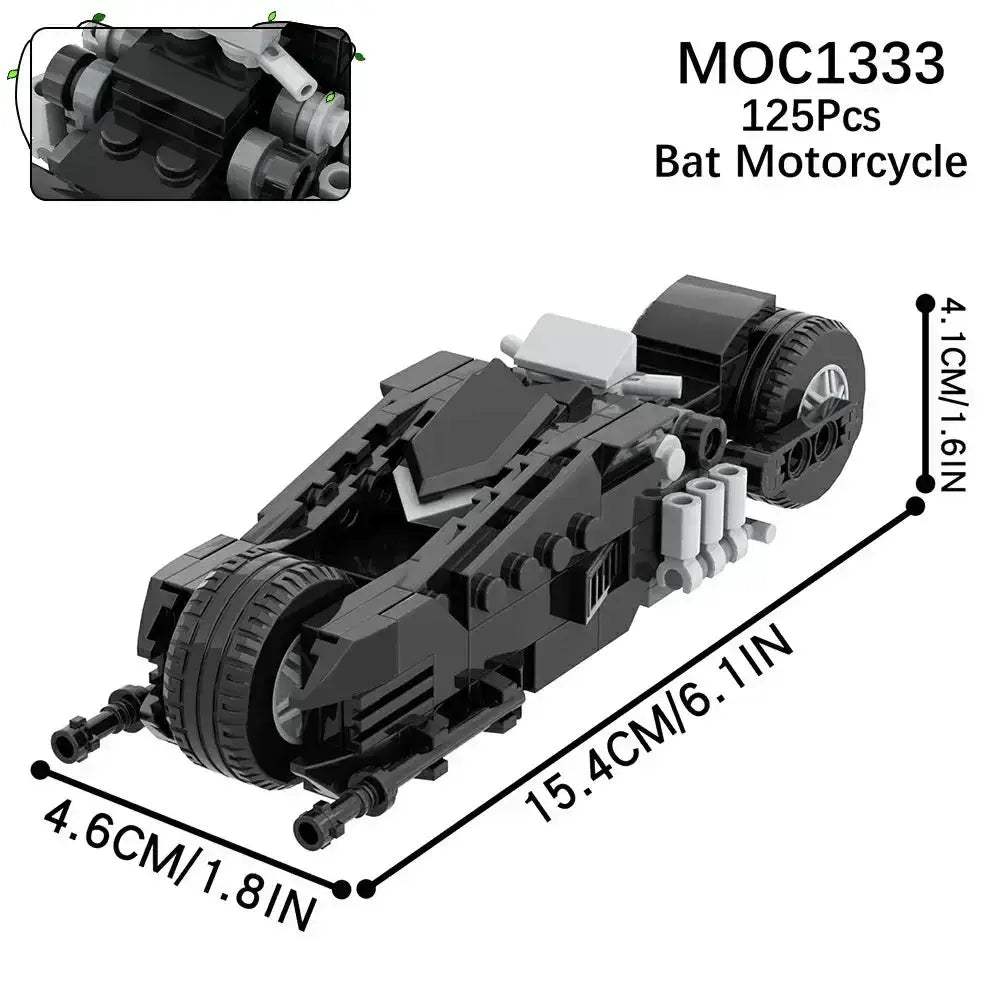 MOC Building Blocks Motorcycle Car Set With Action Figures - Image 21