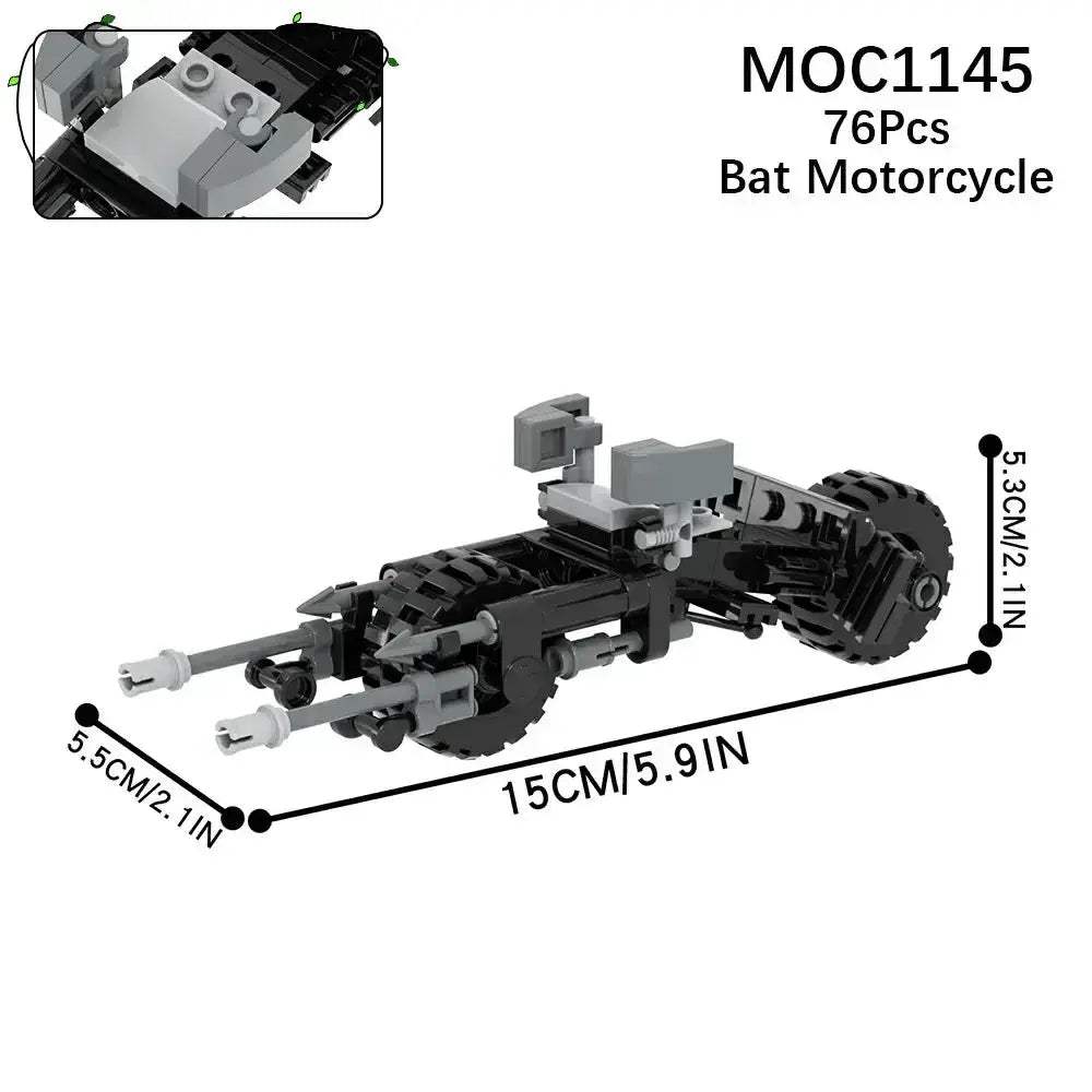 MOC Building Blocks Motorcycle Car Set With Action Figures - Image 7