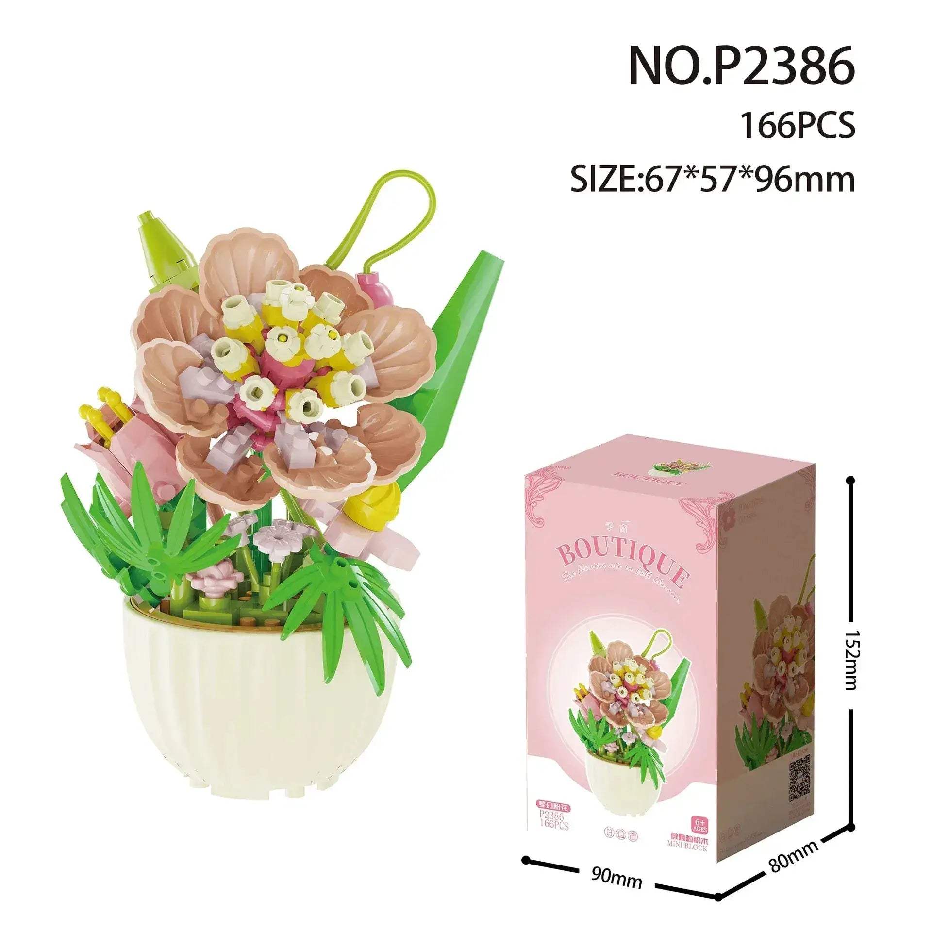 MOC Building Blocks Rose Bouquet Creative Flower Model For Home Decor - Image 10