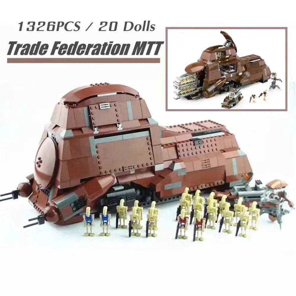 MOC Cosmic Warship Armored Vehicle Building Blocks Kit For Creative Play - Image 6