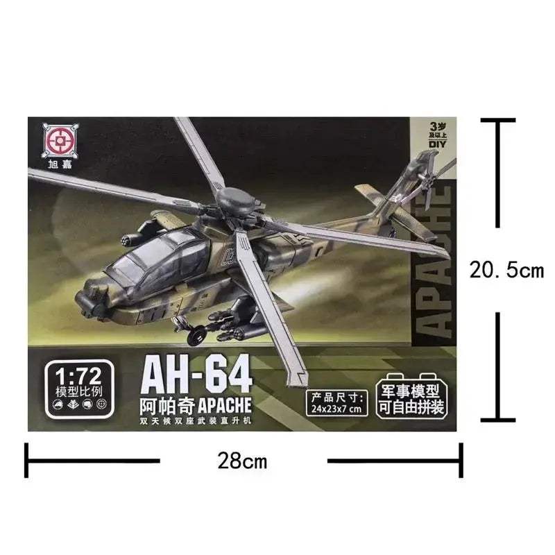 MOC Creative Building Blocks AH-64 Two Seater Armed Attack Helicopter Model For Boys - Image 6