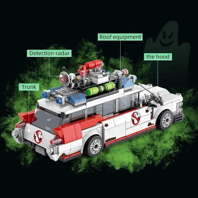 MOC Creative Building Blocks ECTO1 Car Model For Kids And Teens - Image 7
