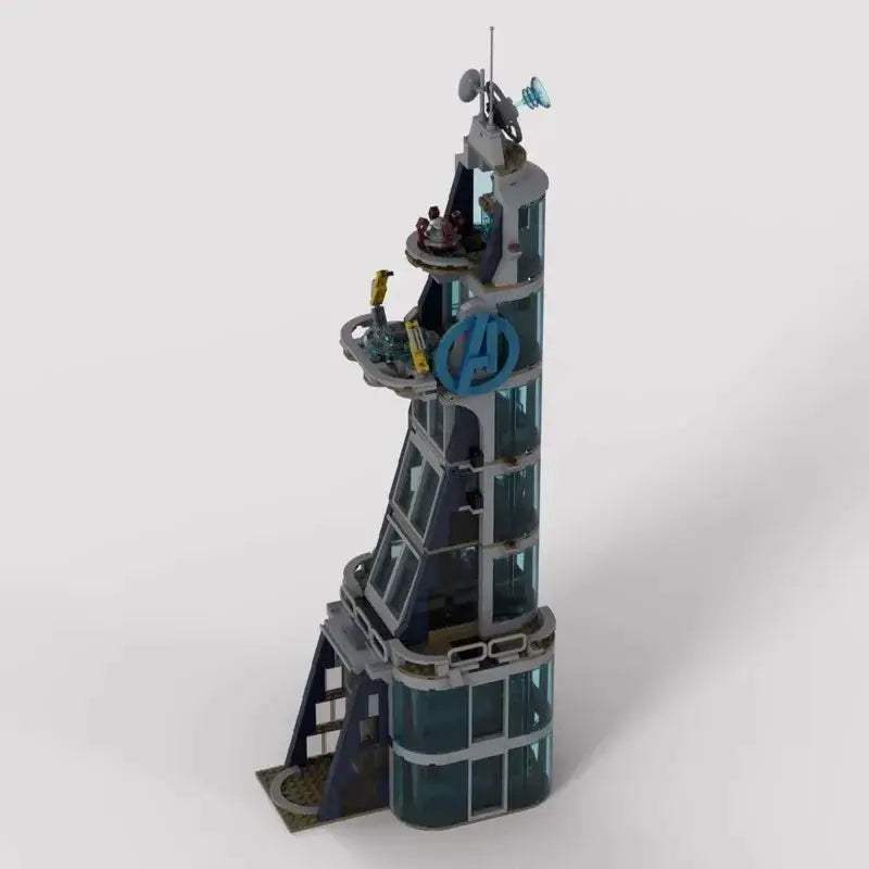 MOC Creative Lego Compatible Building Blocks City House Superhero Figures Tower Battle Of NY Hall Of Armor Set For Kids - Image 7