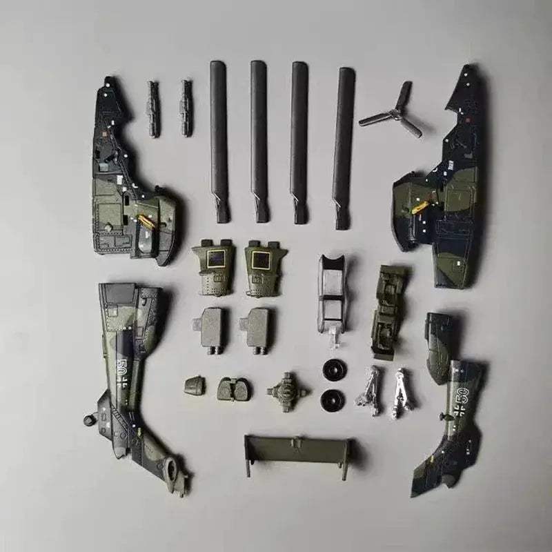 MOC Creative Military Building Blocks Lego Compatible Tiger Style Twin Engine Armed Helicopter Model For Boys Christmas Gift - Image 4