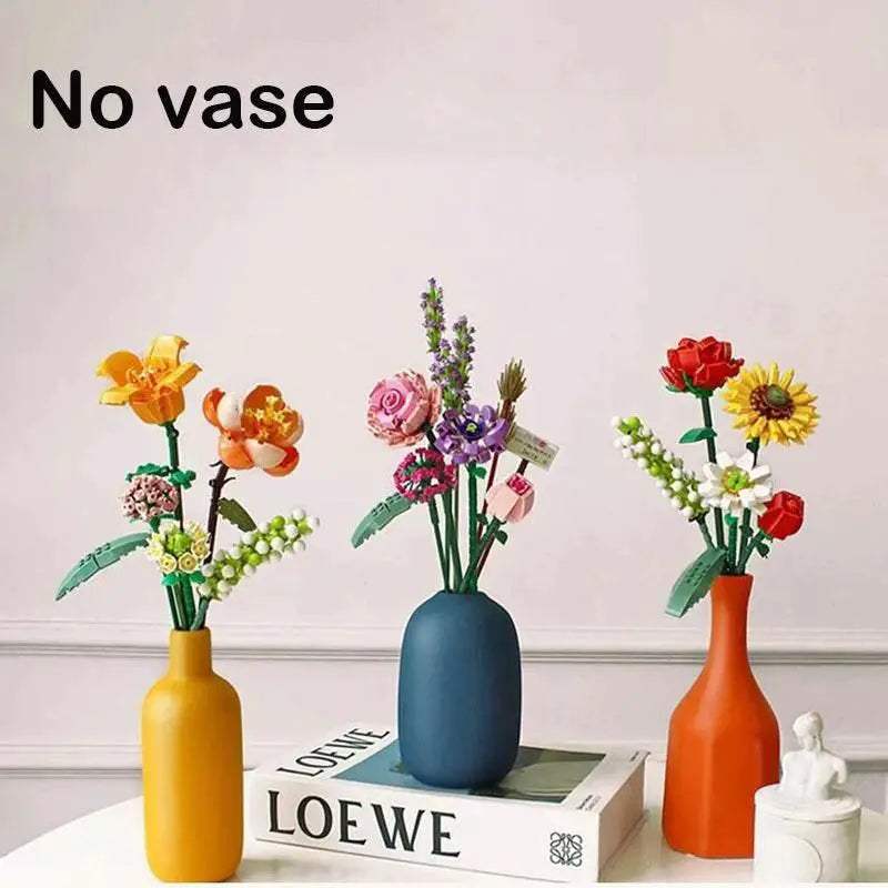 MOC Deluxe Building Blocks Potted Flower Diy Gift For Girls - Image 3