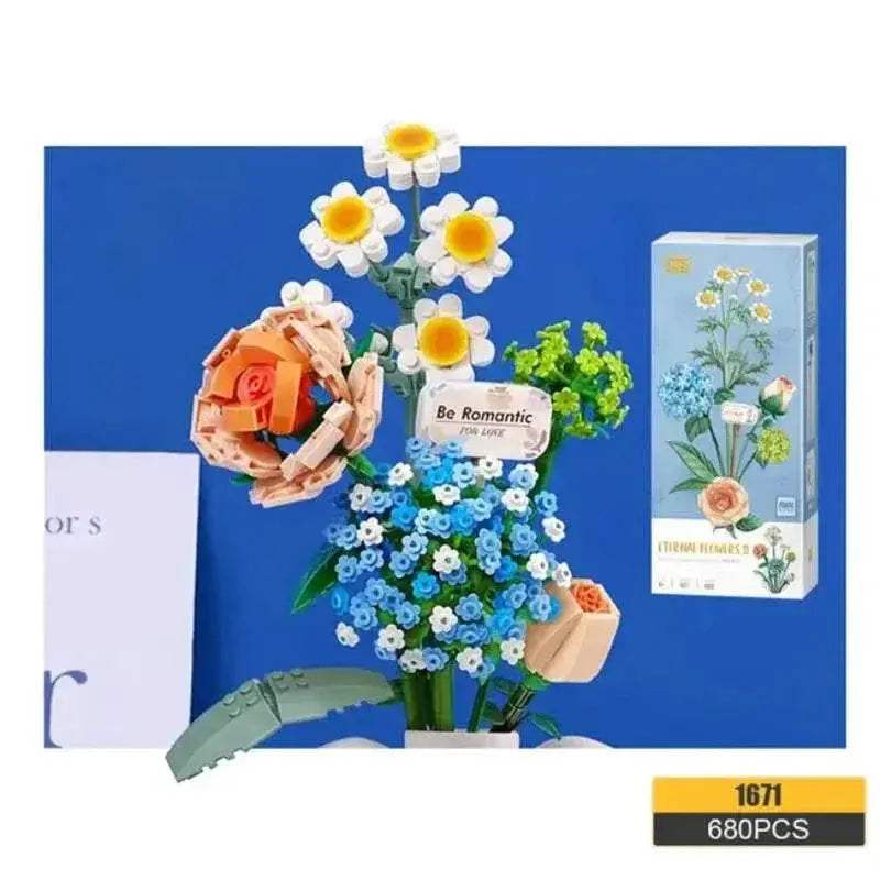 MOC Deluxe Building Blocks Potted Flower Diy Gift For Girls - Image 8