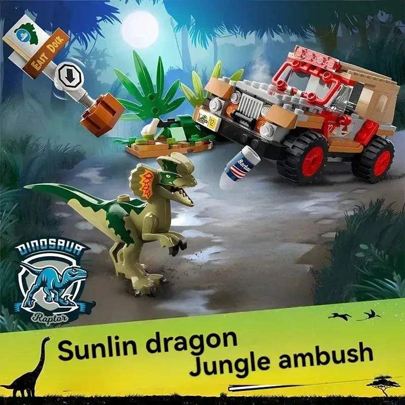 MOC Dinosaur World Building Blocks Dilophosaurus Ambush Kit Compatible With 76958 - Image 6