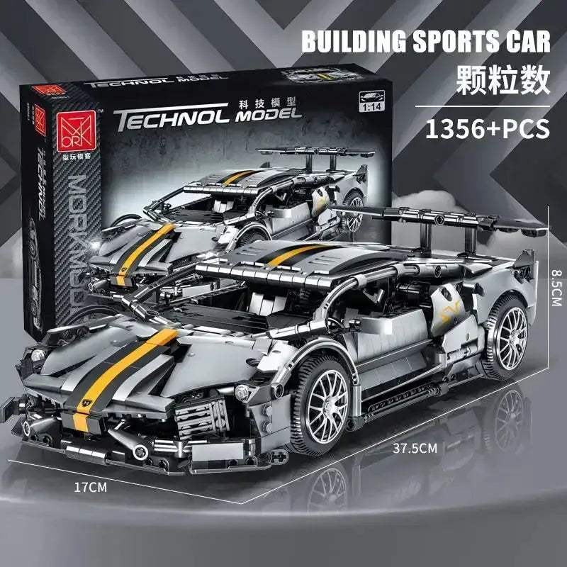MOC DIY Building Blocks Sports Car Set 1337 Pieces Great Gift - Image 6