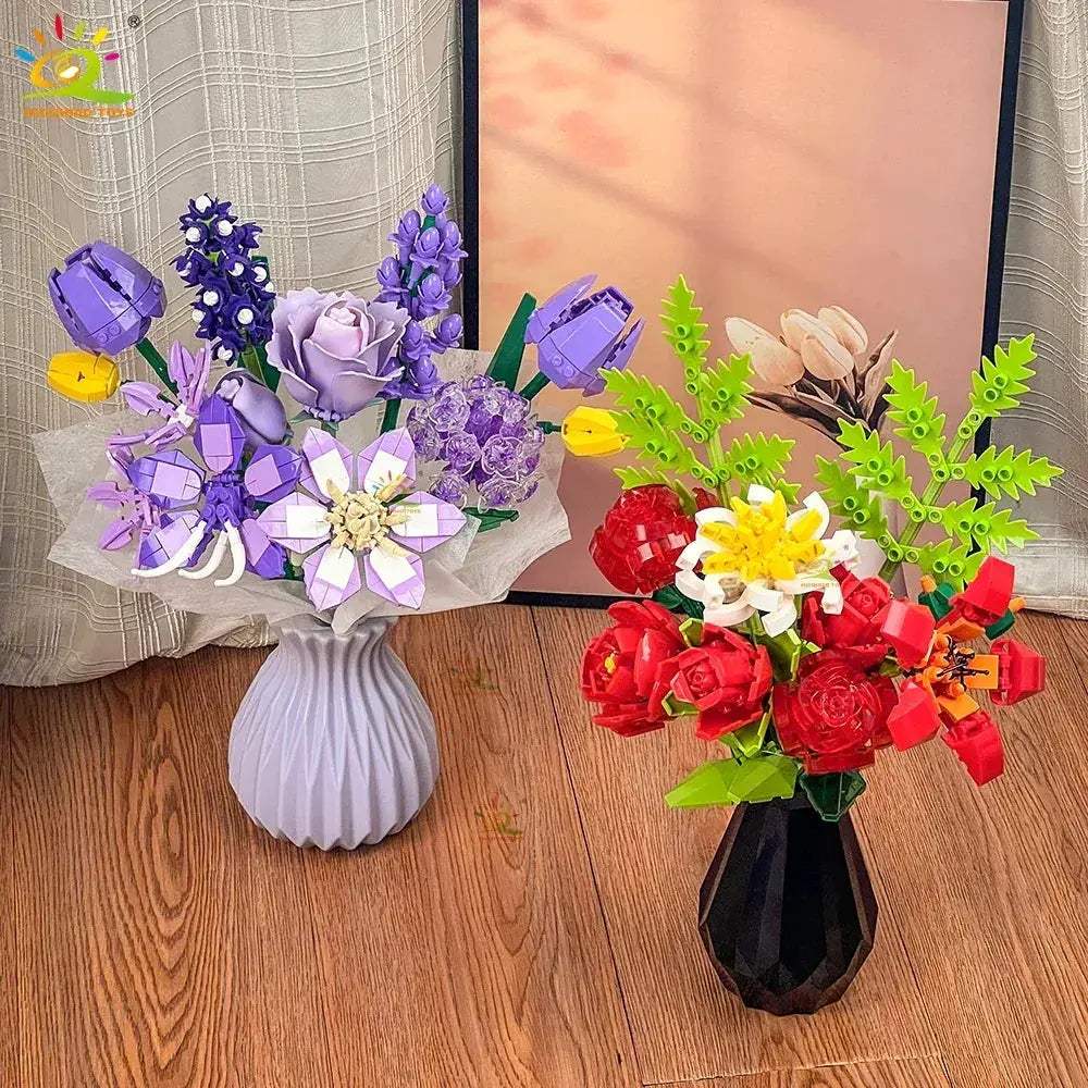 MOC DIY Eternal Bouquet Flower Building Blocks Set For Kids - Image 2