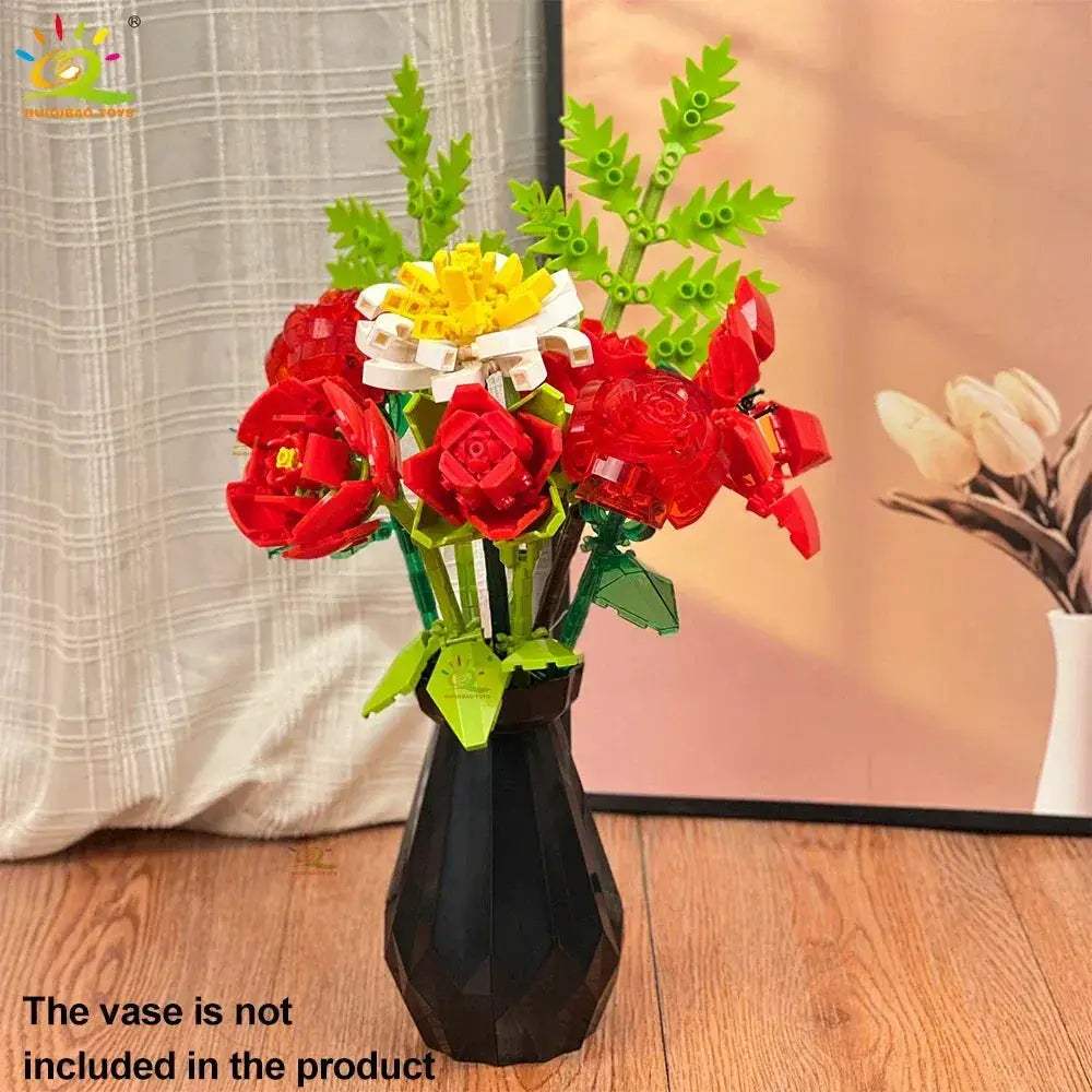 MOC DIY Eternal Bouquet Flower Building Blocks Set For Kids - Image 3