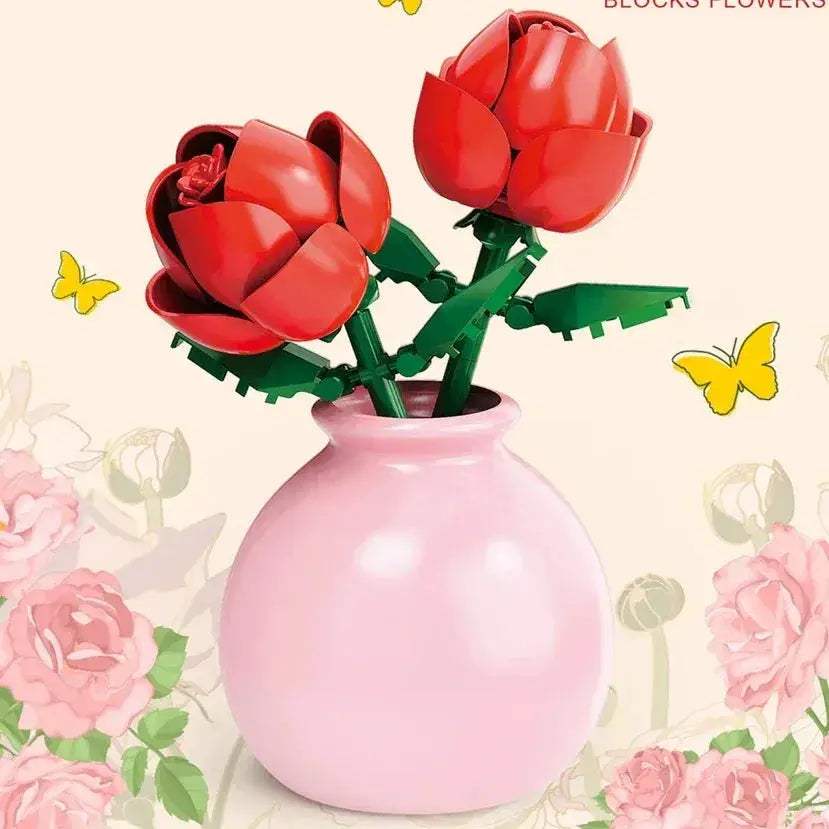 MOC DIY Flower Bouquet Building Blocks Kit For Creative Garden Decor - Image 8