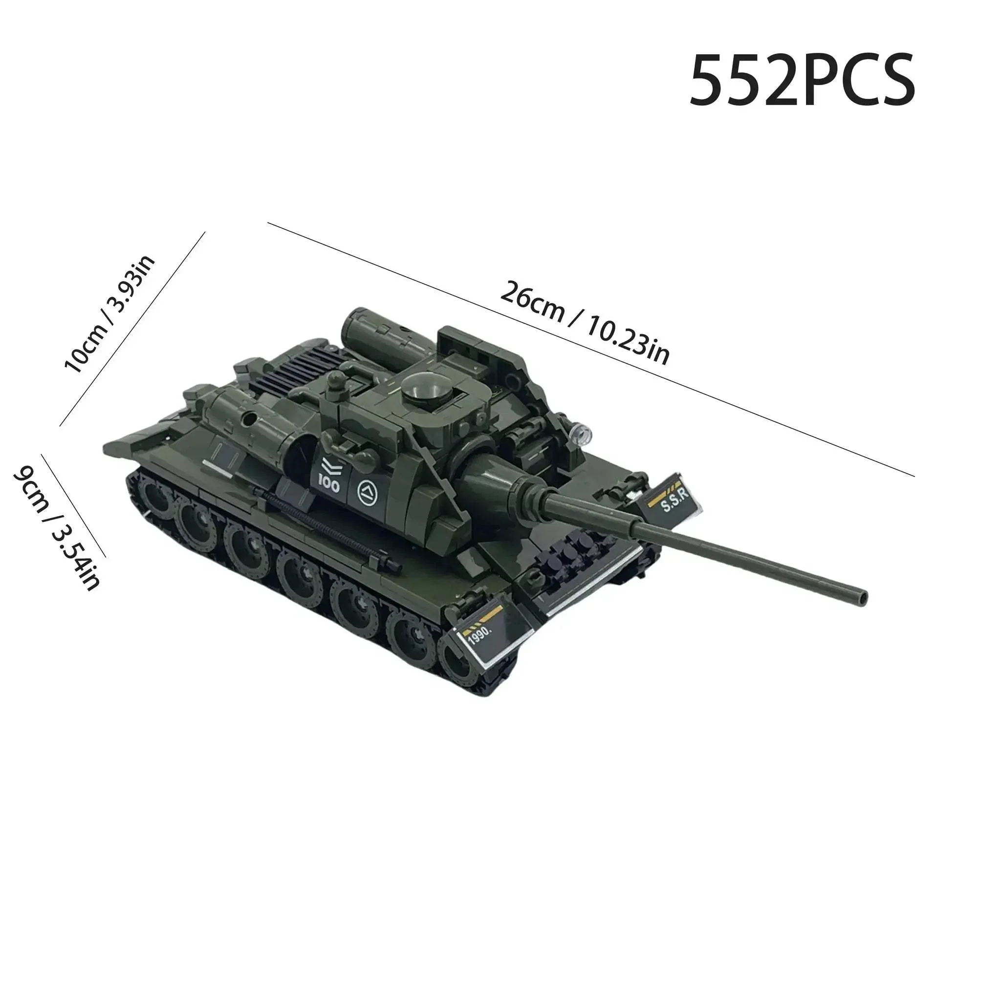 MOC DIY Military Building Blocks Kit Lego Compatible Tank - Image 9