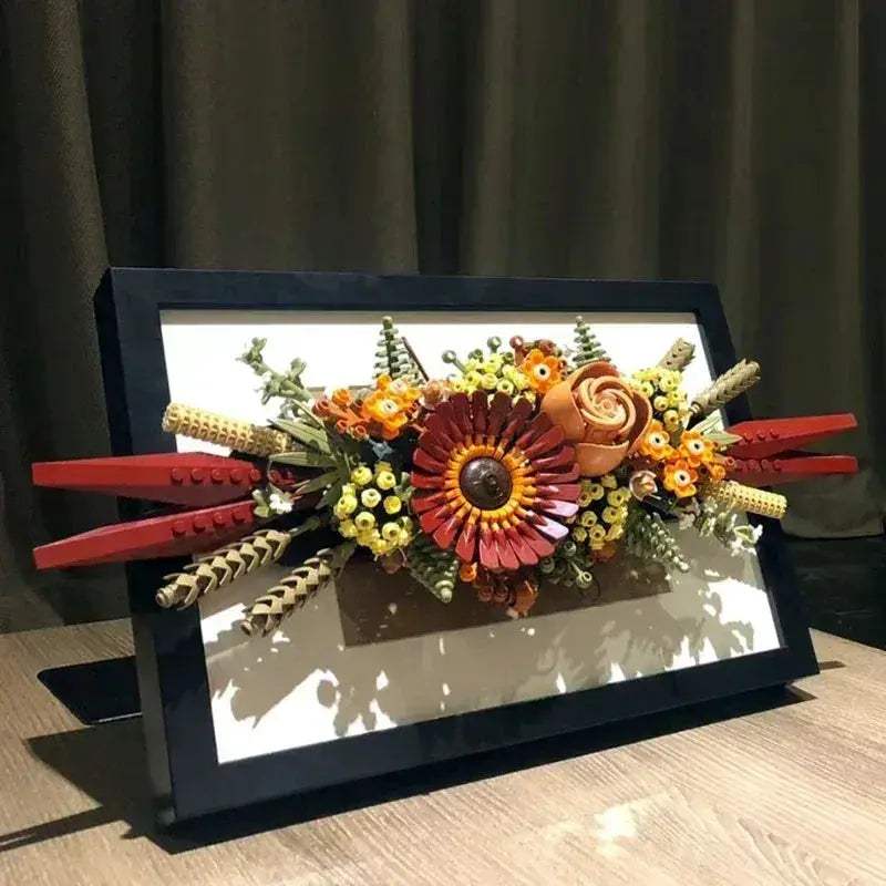 MOC Dried Flower Building Blocks For DIY Wall Decor Set - Image 2