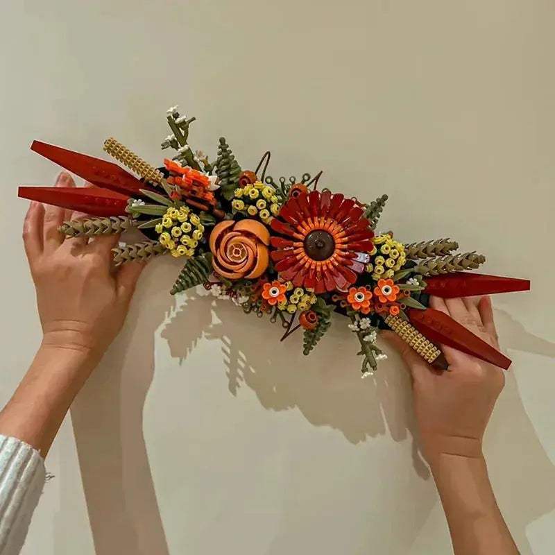 MOC Dried Flower Building Blocks For DIY Wall Decor Set - Image 3