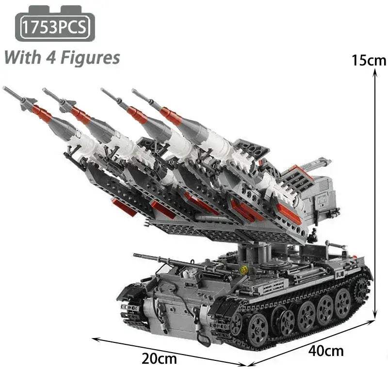 MOC Durable Military Tank Building Blocks Set For Kids - Image 11