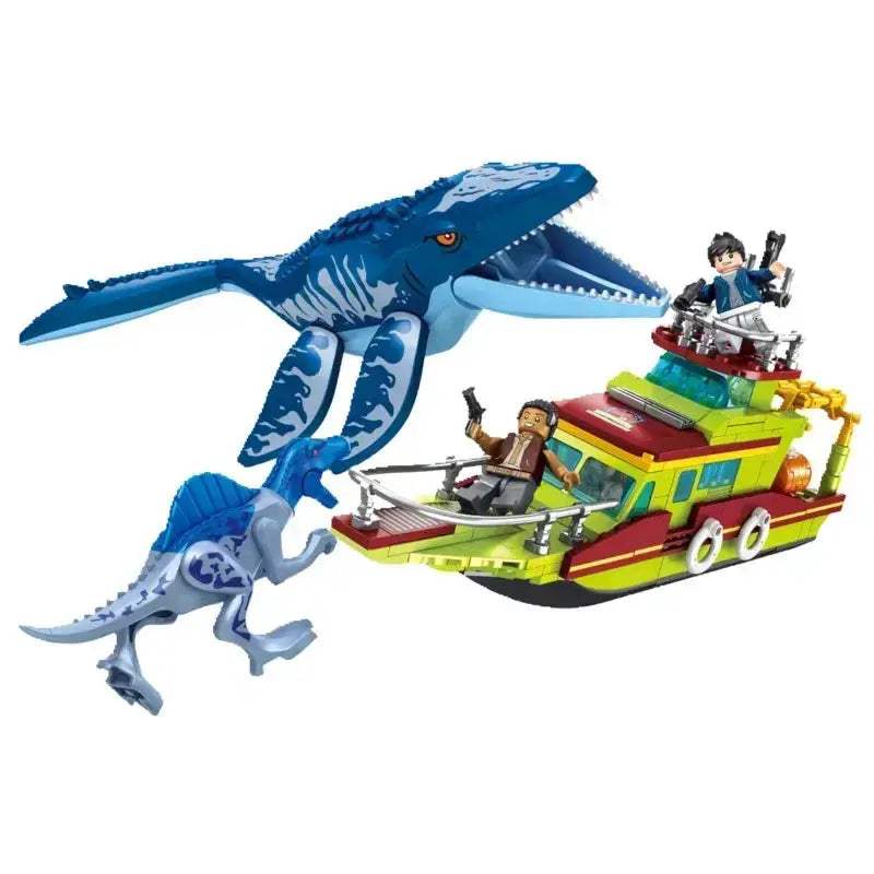 MOC Educational Deep Sea Escape Building Blocks Triceratops Rescue Toy - Image 3