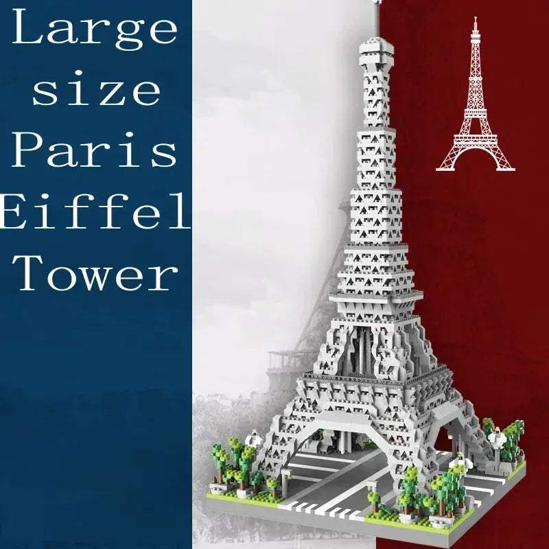 MOC Educational Eiffel Tower Micro Building Blocks For Kids