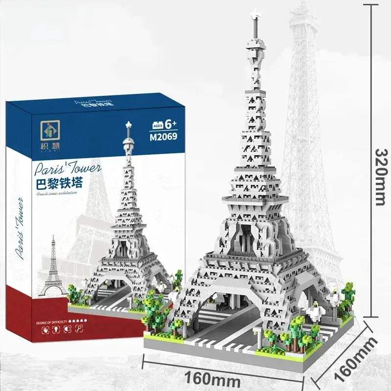 MOC Educational Eiffel Tower Micro Building Blocks For Kids - Image 6