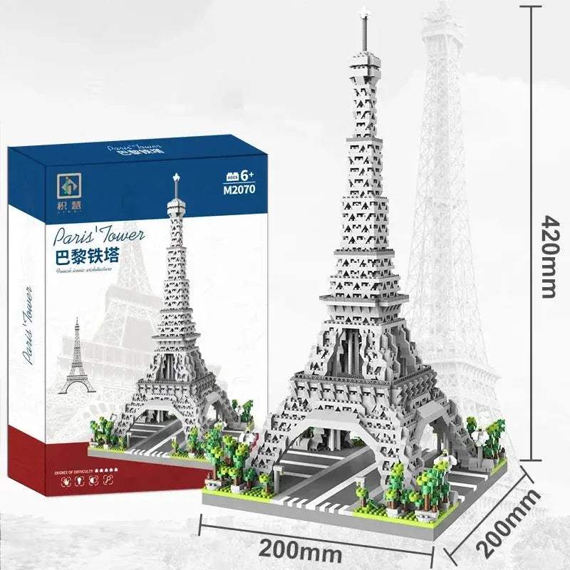 MOC Educational Eiffel Tower Micro Building Blocks For Kids - Image 7