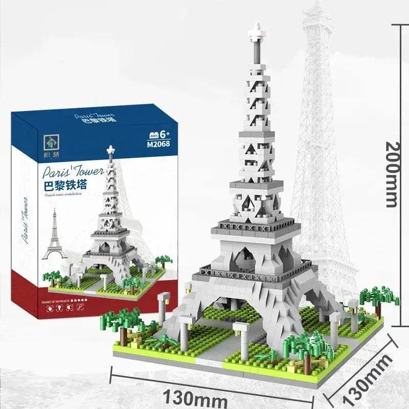MOC Educational Eiffel Tower Micro Building Blocks For Kids - Image 8