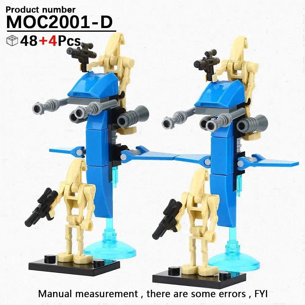 MOC Educational SciFi Building Blocks Model Kit Aerocraft Speeder Bike - Image 15