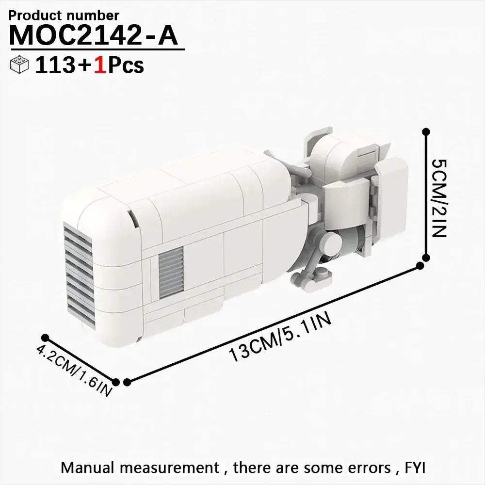 MOC Educational SciFi Building Blocks Model Kit Aerocraft Speeder Bike - Image 26