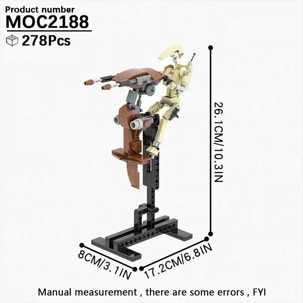MOC Educational SciFi Building Blocks Model Kit Aerocraft Speeder Bike - Image 39