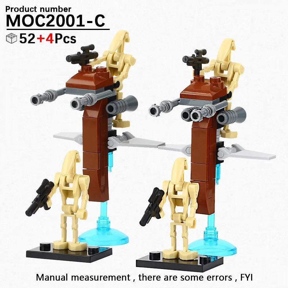 MOC Educational SciFi Building Blocks Model Kit Aerocraft Speeder Bike - Image 40