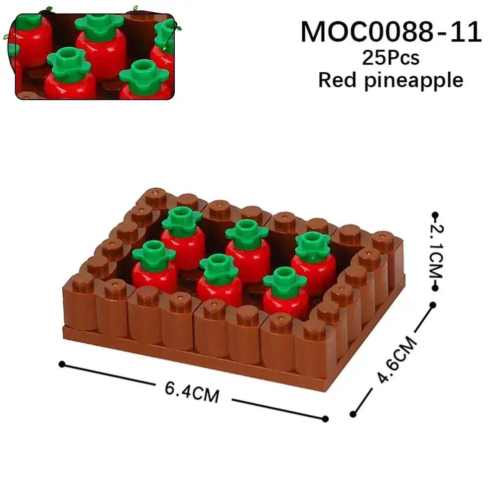 MOC Farm Building Blocks Set With Flower And Animal Figures - Image 14