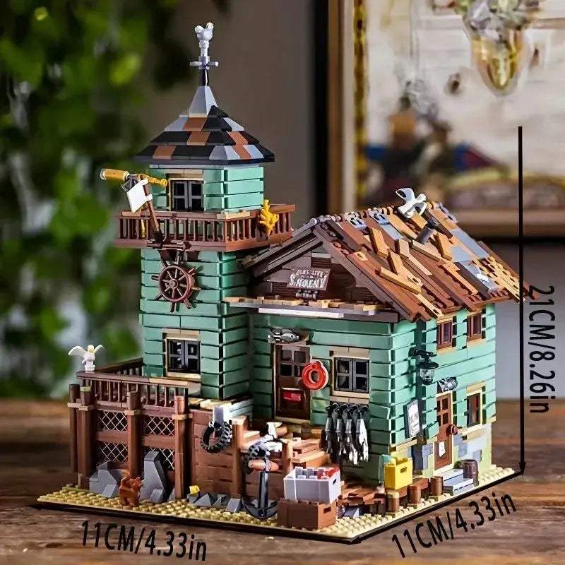 MOC Fishermans Hut Ocean Themed Building Blocks Set With Quality Parts - Image 5