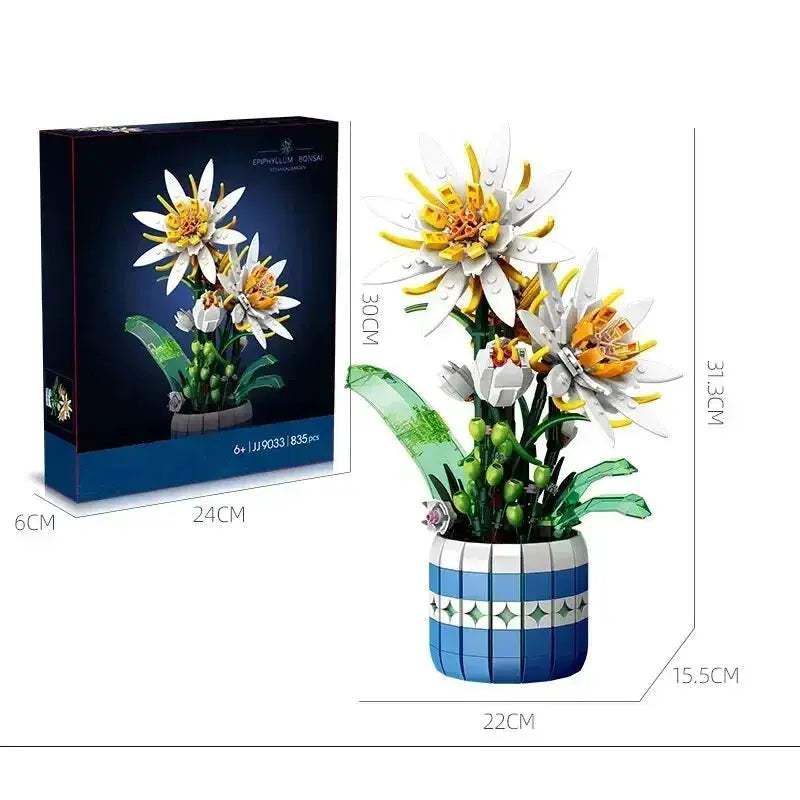 MOC Flower Bonsai Building Blocks Kit For Creative Desktop Decor - Image 6