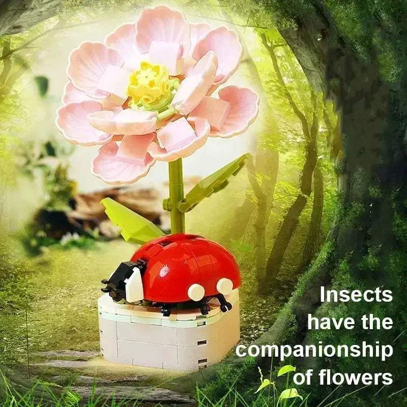 MOC Flower Building Blocks Bouquet Set For Creative Home Decor - Image 3