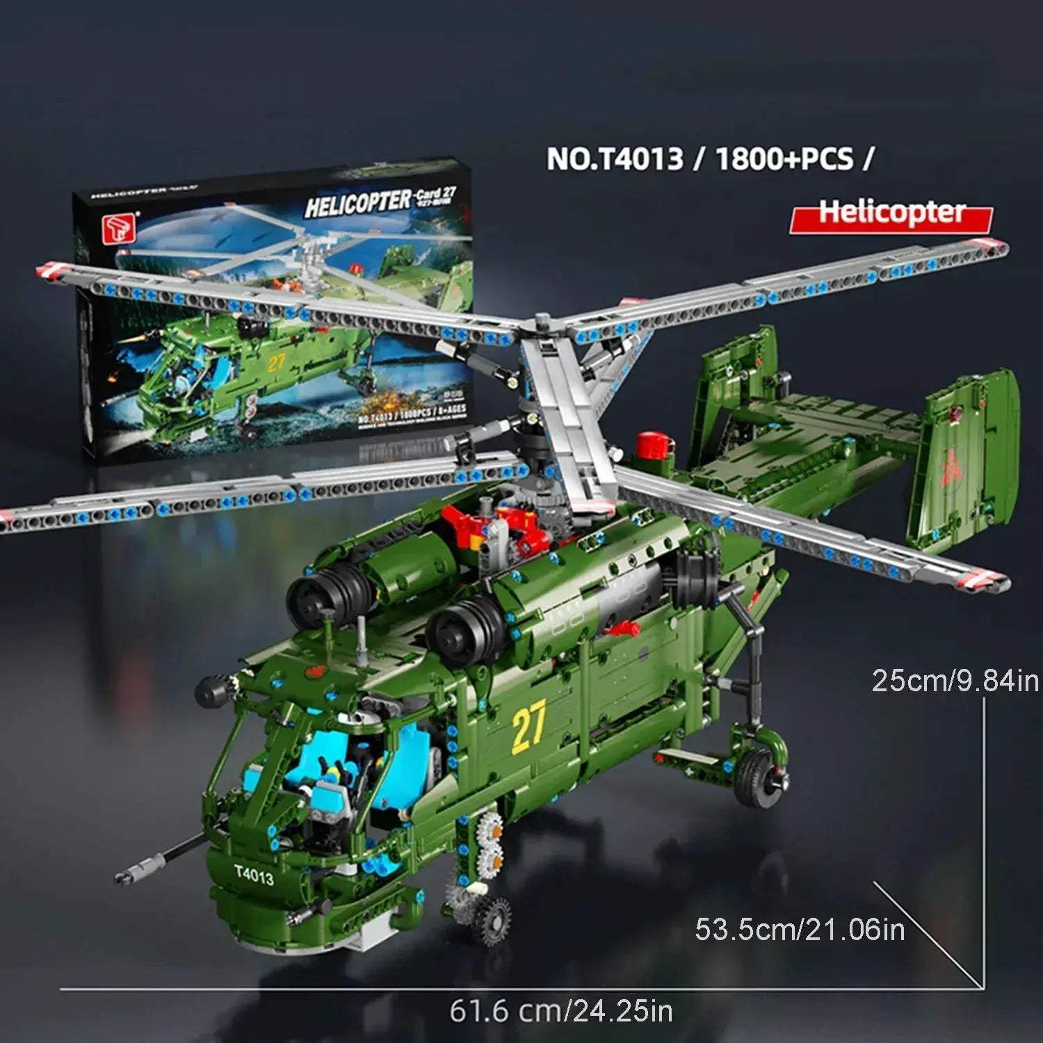 MOC Helicopter Building Blocks Set For Creative Desktop Decor - Image 7