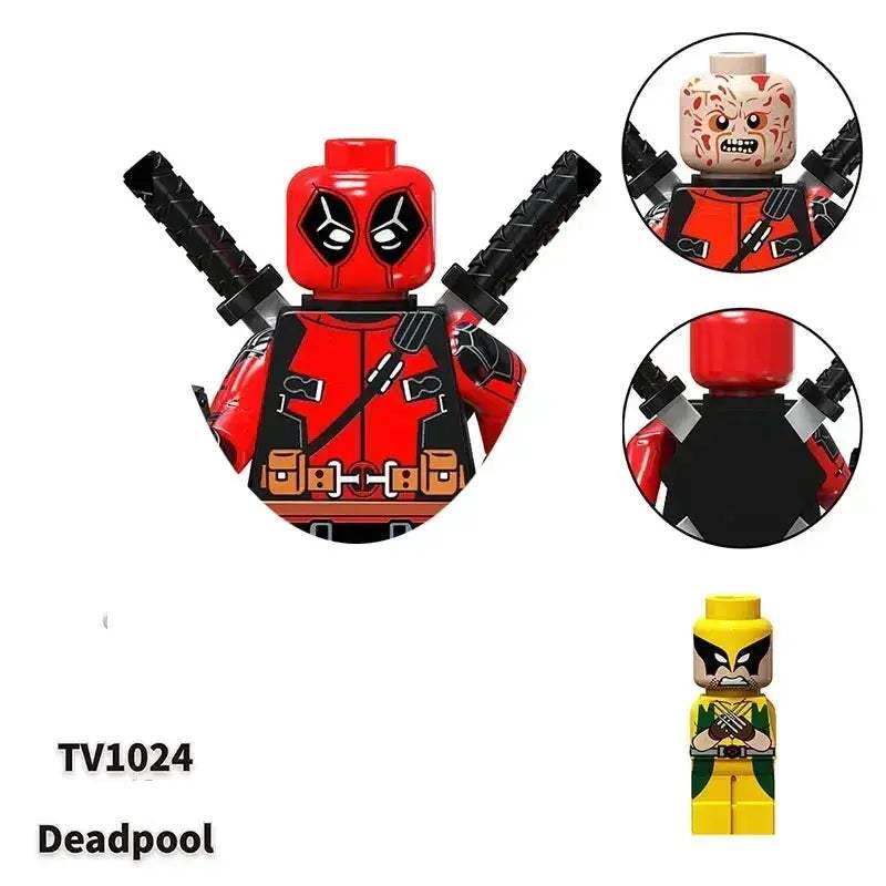 MOC Lego Compatible Anime Hero Mini Figures Building Blocks Gift - Image 49