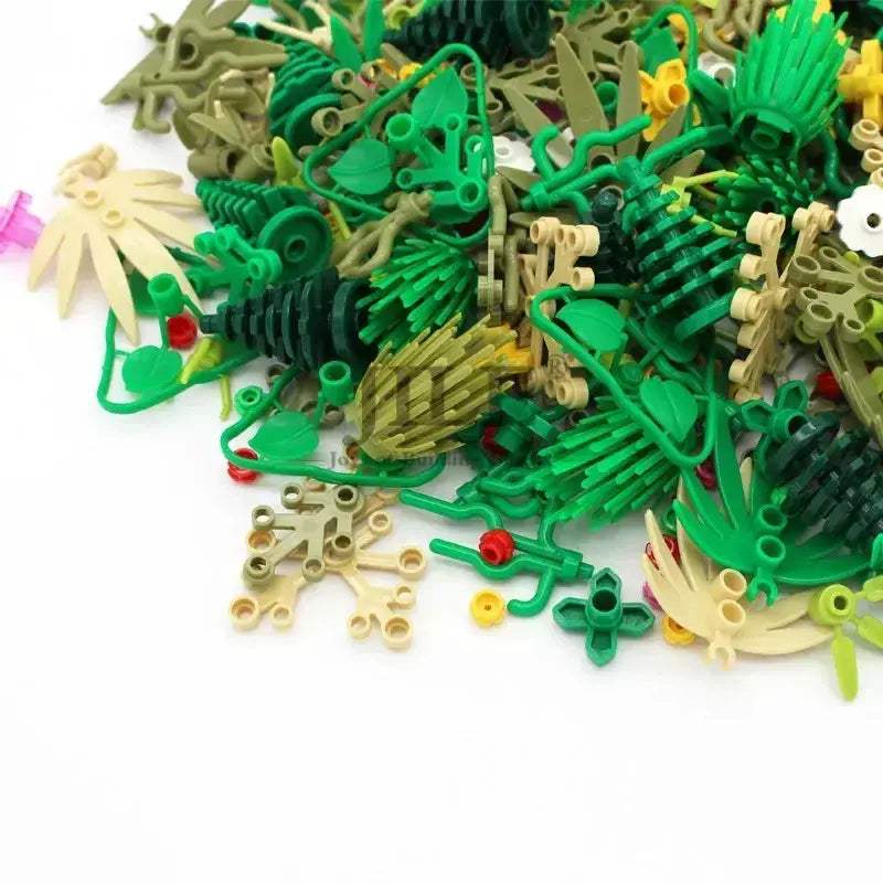 MOC Lego Compatible Building Blocks Garden City Set With Plant Leaves - Image 5