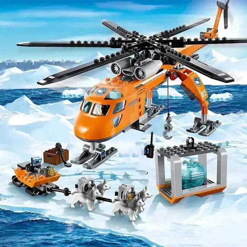 MOC LEGO Compatible City Series Arctic Exploration Crane Car - Image 11